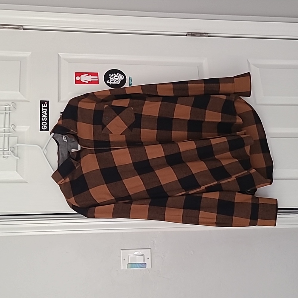 Black and Orange Fall Flannel